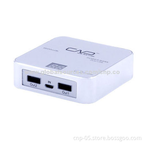 6,600mAh LCD Power Level Indicator, Anodized Aluminum Alloy Housing & High-glossy Finish on Edge